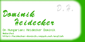 dominik heidecker business card
